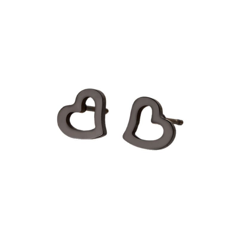 Wholesale Irregular heart stainless steel hollow earrings
